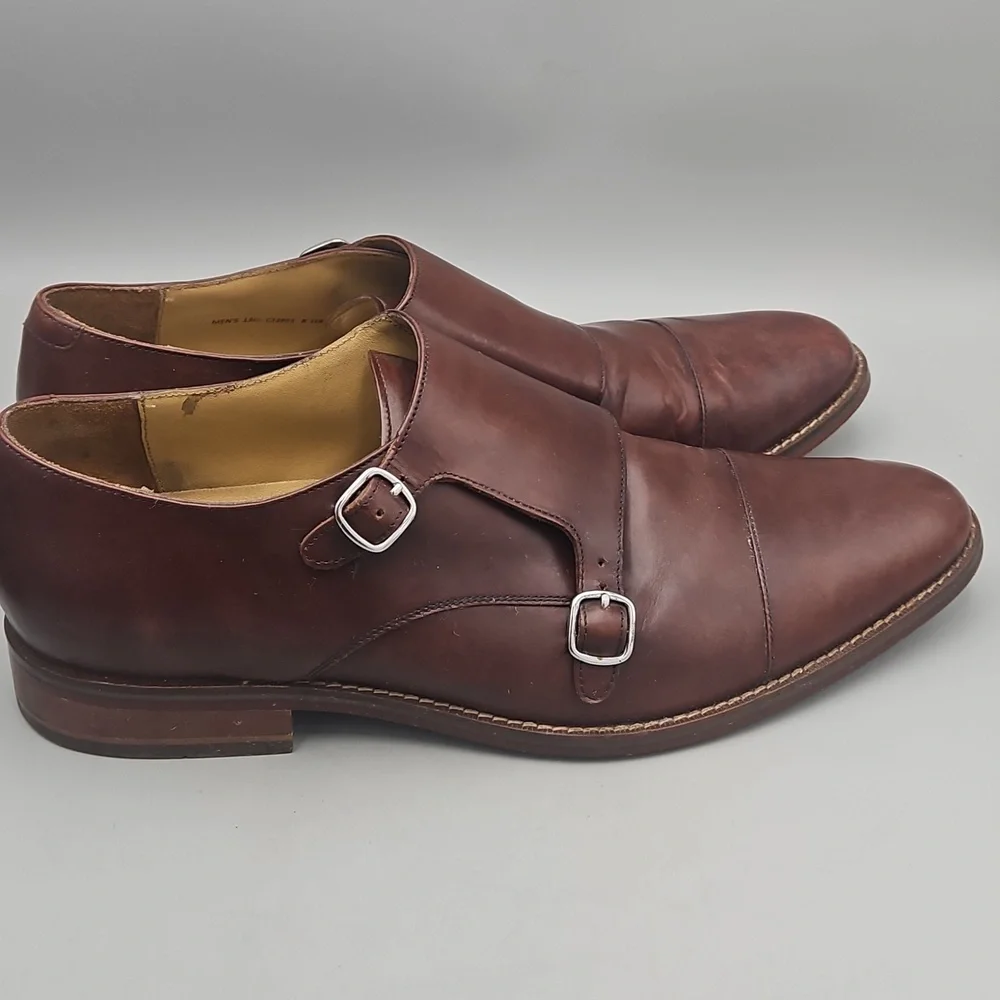 Cole Haan Grand OS Double Monk Strap Oxfords Mens 13 Dark Brown Dress Shoes